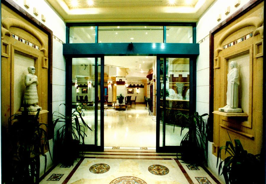 The hotel entrance