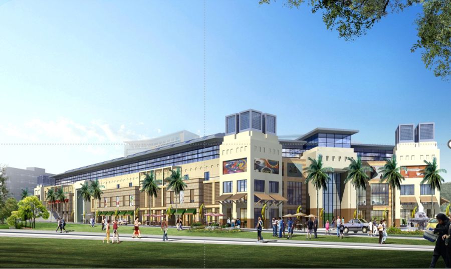 Design render of the Yafour Gardens retail centre